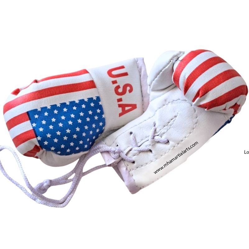 Custom Flag Printed Car Hanging Mini Boxing Gloves