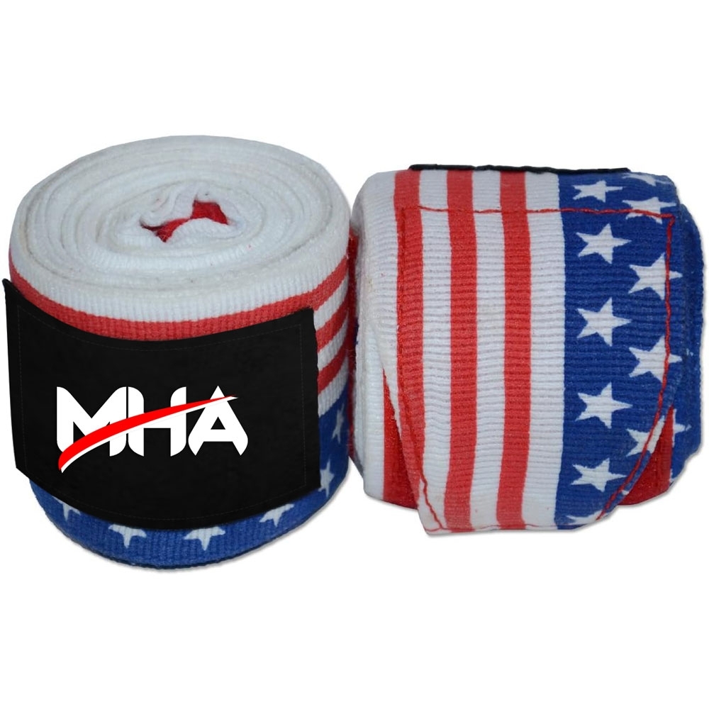  Flag Design Stretch Cotton Blend 180" Boxing Hand Wraps