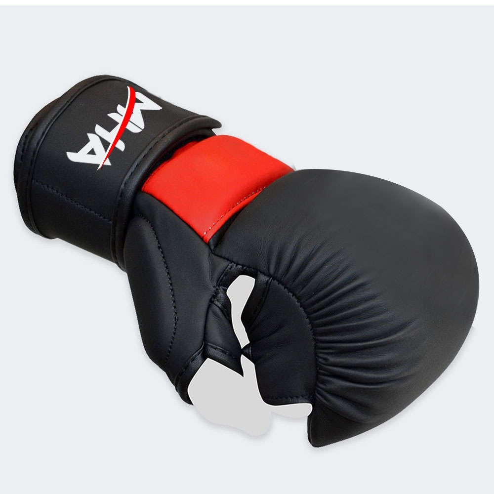 Durable Matt Finished Leather MMA Sparring  Gloves